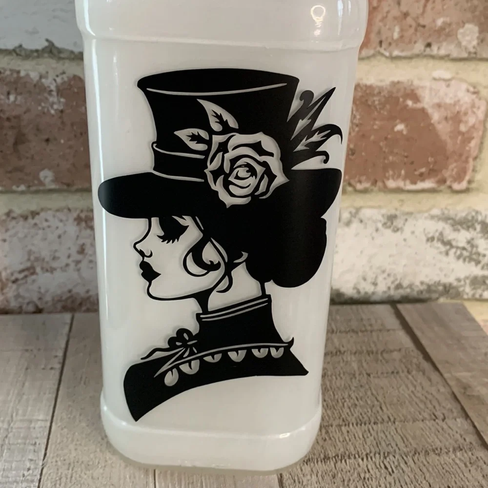 Hand Crafted Victorian spirit bottle, touch lantern